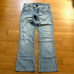 Lucky Brand jeans button fly size 8 29 flared lil island jean pre-owned